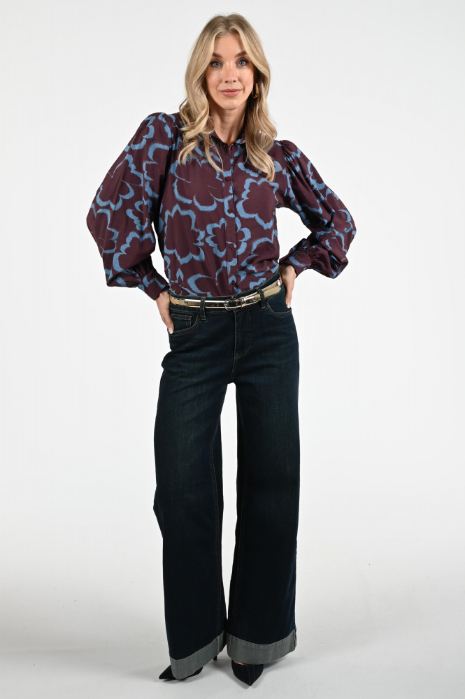 Geisha 53757-20 Blouse lange mouw Paars