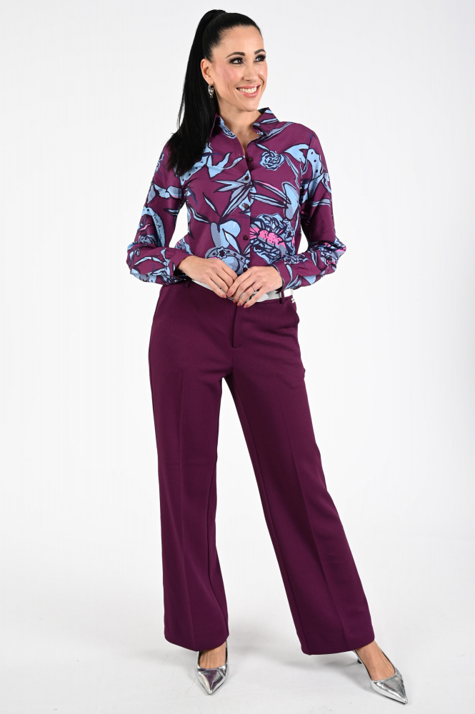 Pom Amsterdam SP9340 Blouse lange mouw Paars