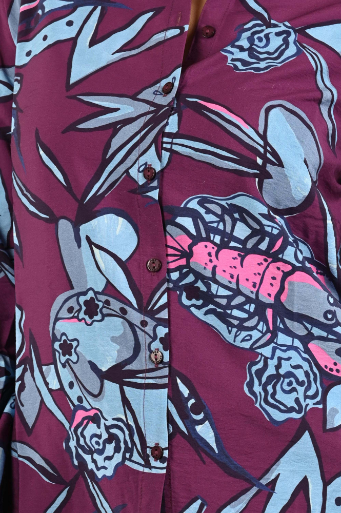 Pom Amsterdam SP9340 Blouse lange mouw Rood