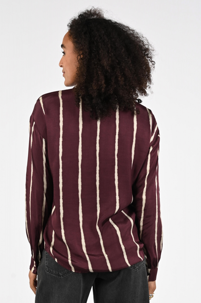 By-Bar lykke tie dye blouse Blouse lange mouw Rood