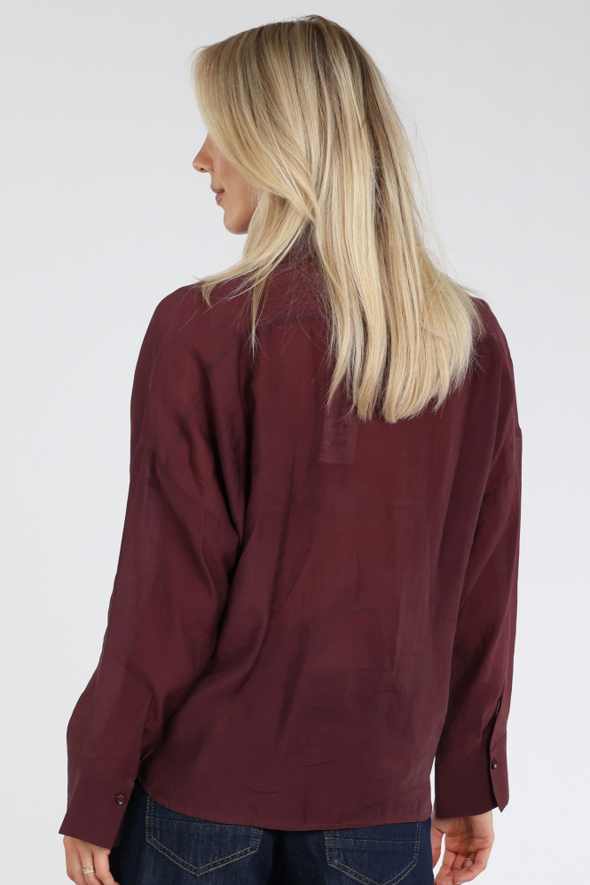 Summum 2s3524-12492 Blouse lange mouw Rood