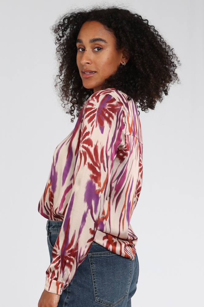 Geisha 63881-70 Blouse lange mouw Rood