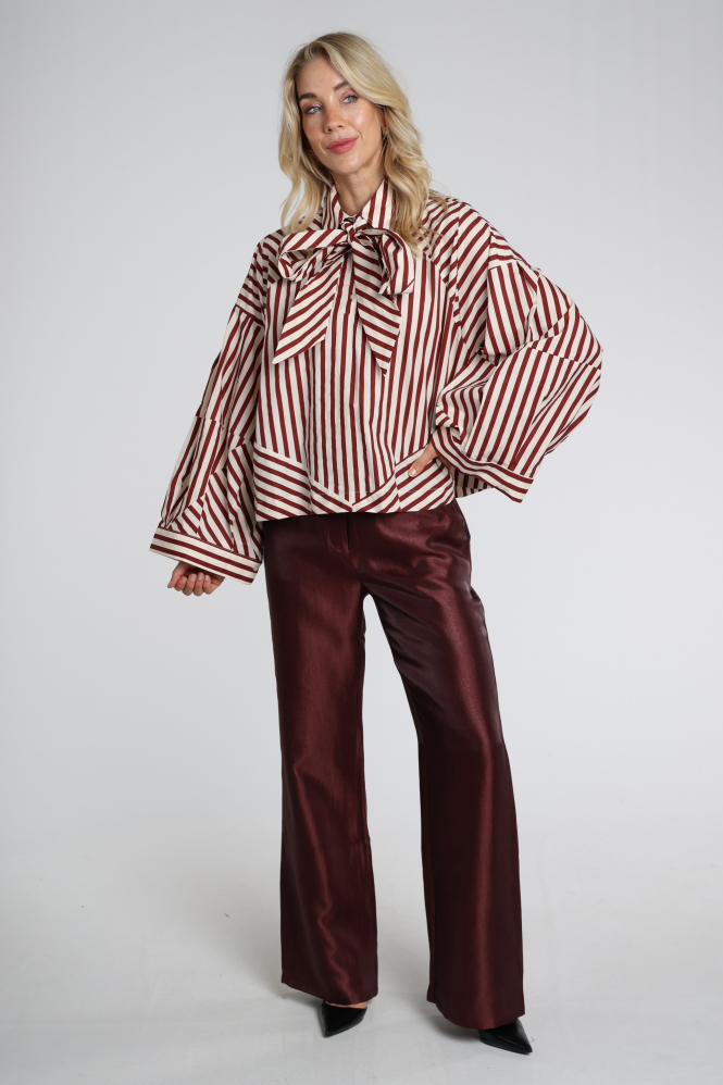 Aimée the label Oslo blouse Blouse lange mouw Rood