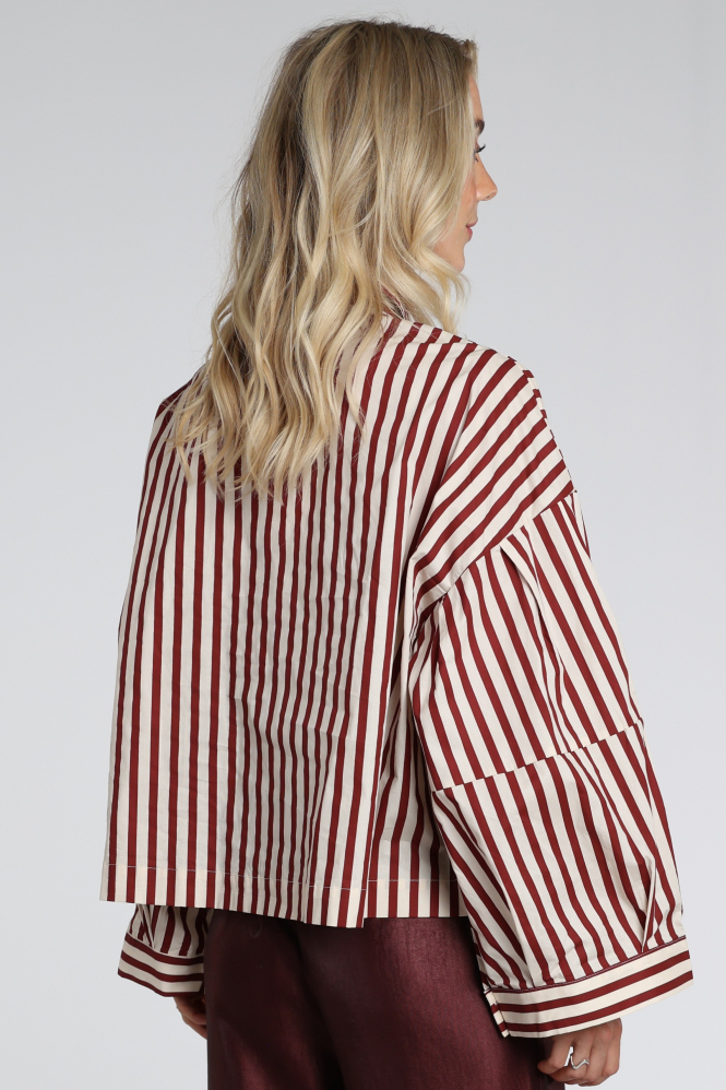 Aimée the label Oslo blouse Blouse lange mouw Rood
