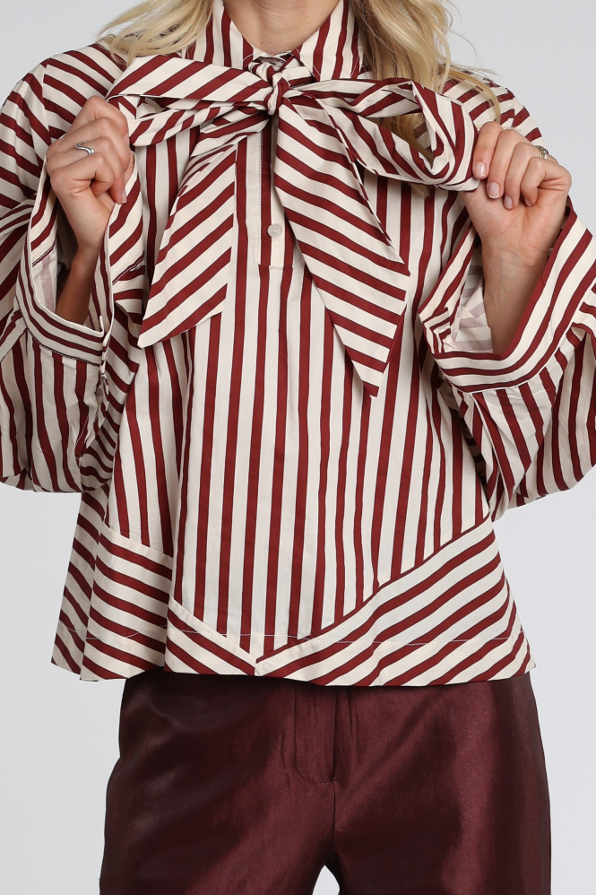 Aimée the label Oslo blouse Blouse lange mouw Rood