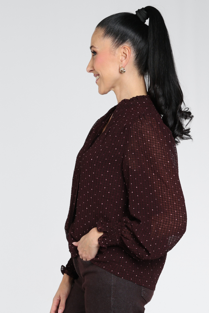 Neo Noir 170798 Blouse lange mouw Rood