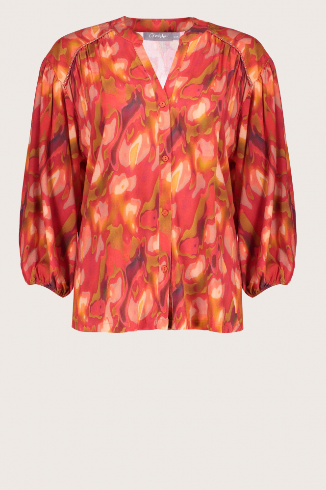 Geisha 43705-20 Blouse lange mouw Rood