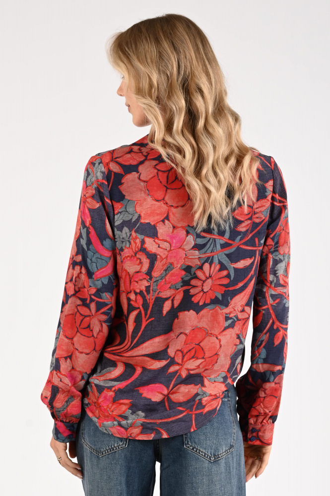 Geisha 53648-20 Blouse lange mouw Rood