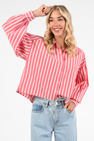 By-Bar sarah short strip Rood