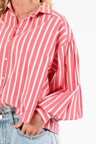 By-Bar sarah short strip Rood