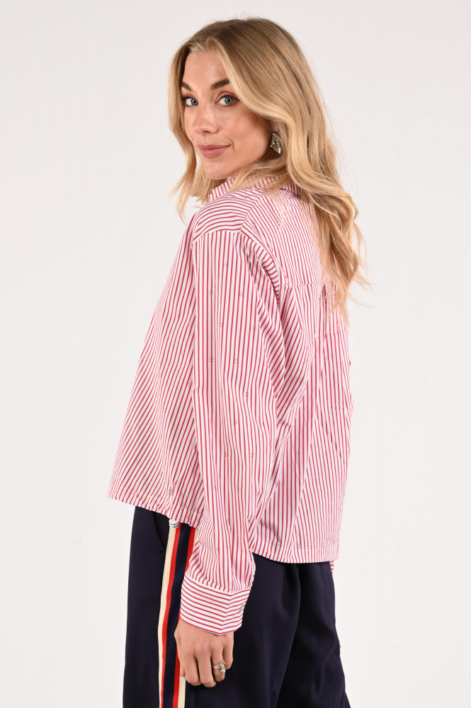 Nukus NKS02104 Blouse lange mouw Rood