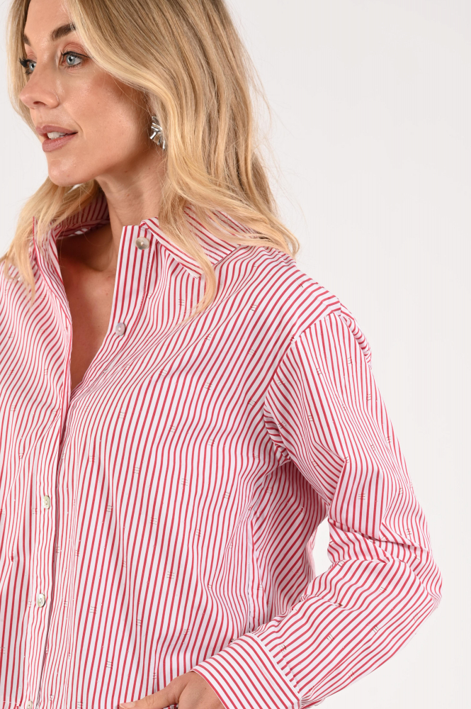 Nukus NKS02104 Blouse lange mouw Rood