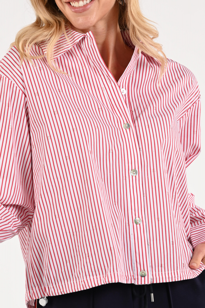 Nukus NKS02104 Blouse lange mouw Rood