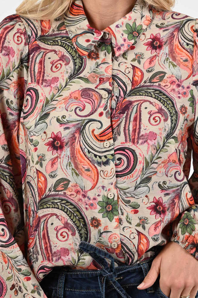 Geisha 53949-20 Blouse lange mouw Roze