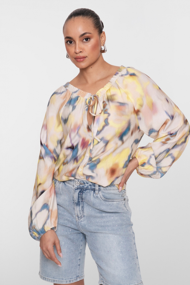 Geisha 63256-20 Blouse lange mouw Roze