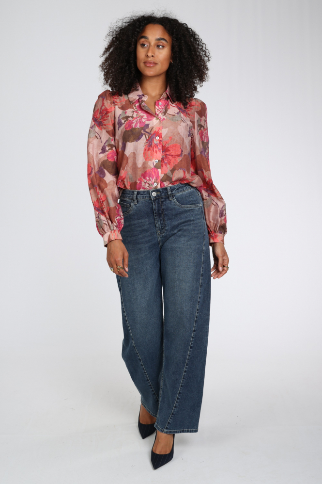 Geisha 63829-14 Blouse lange mouw Roze