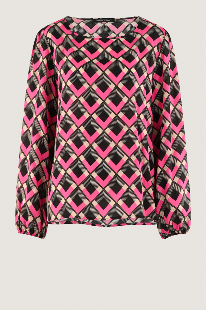 FABER 68408 Blouse lange mouw Roze