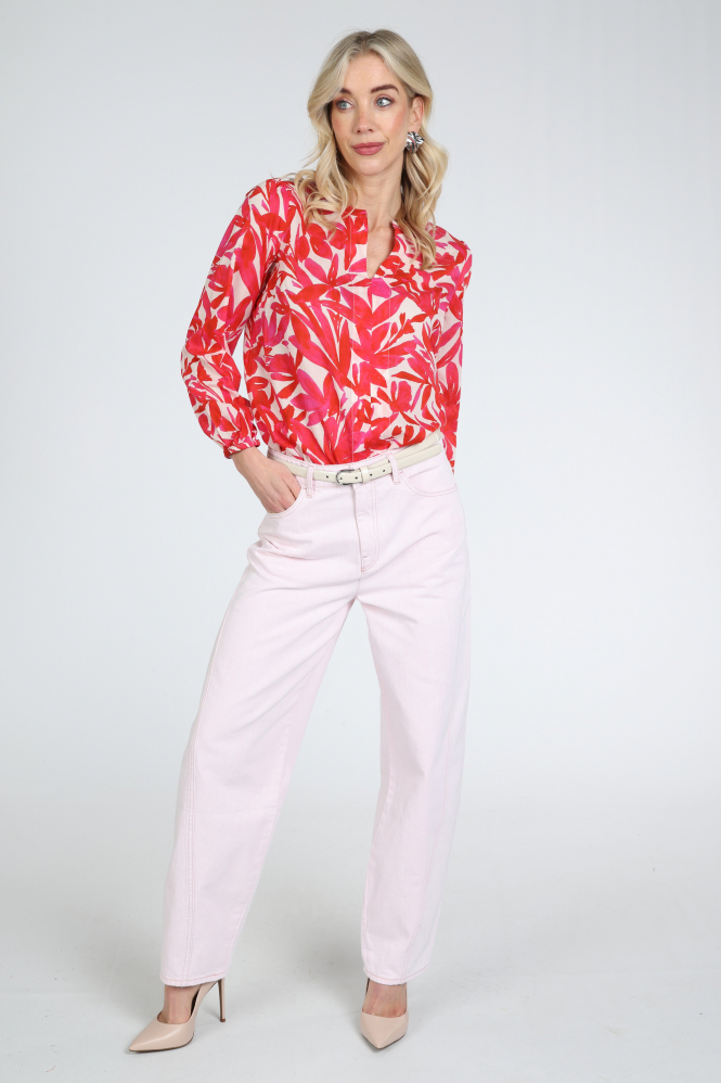 Catnoir 2684-2 Blouse lange mouw Roze