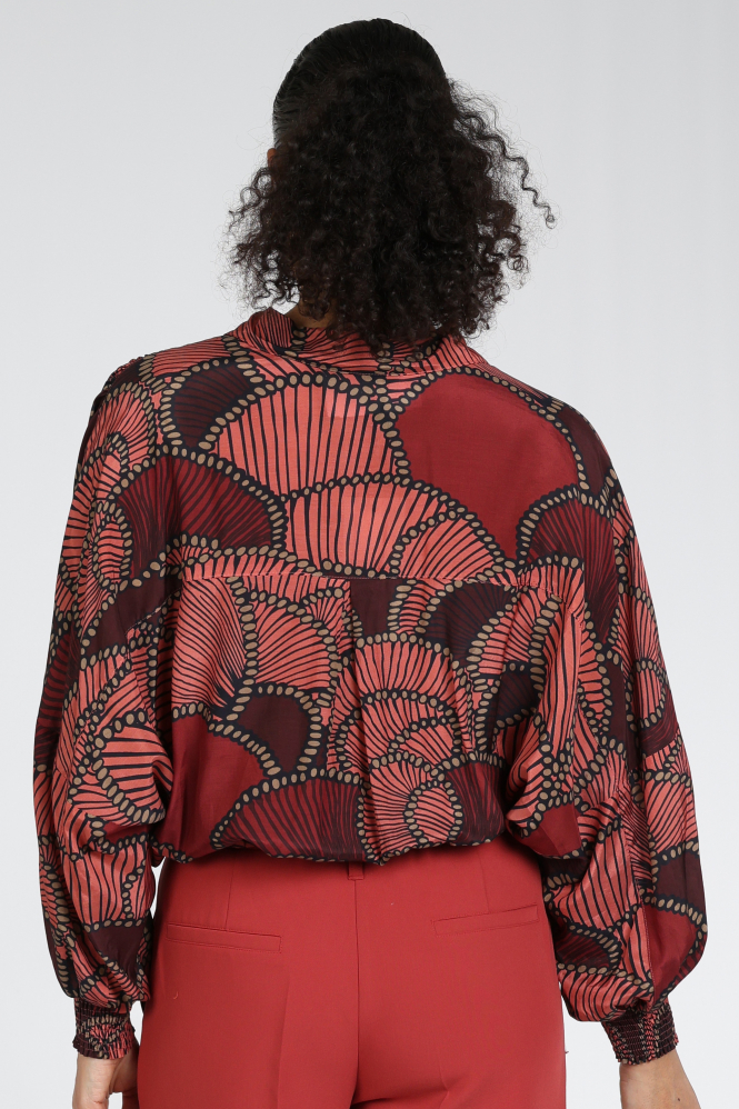 Summum 2s3433-12377 Blouse lange mouw Rood