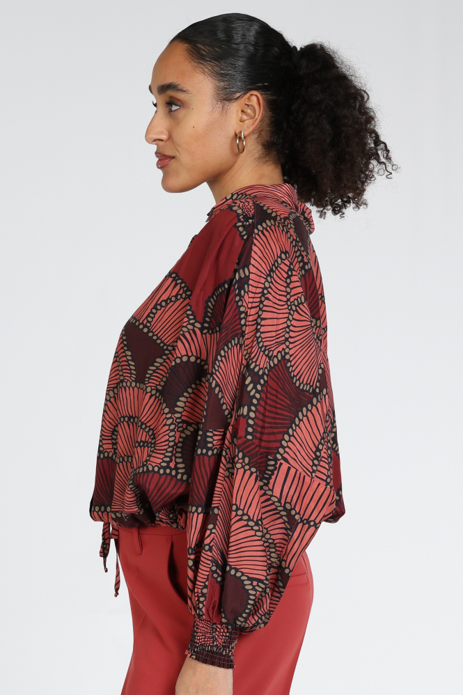 Summum 2s3433-12377 Blouse lange mouw Rood