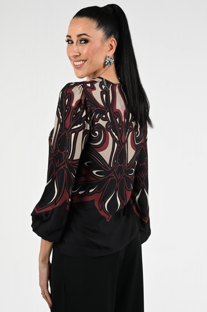 Summum 2s3397-12337 Blouse lange mouw Rood
