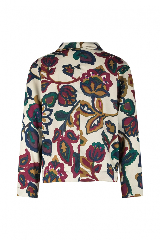 Studio Anneloes Aloise satin flower  Blouse lange mouw Rood