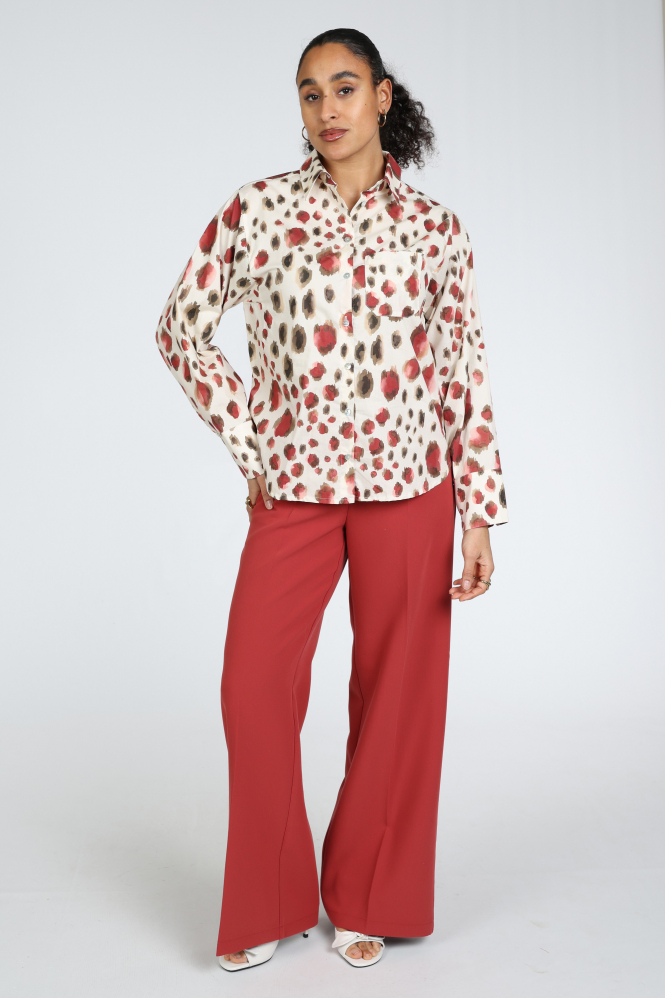 Summum 2s3440-12378 Blouse lange mouw Rood