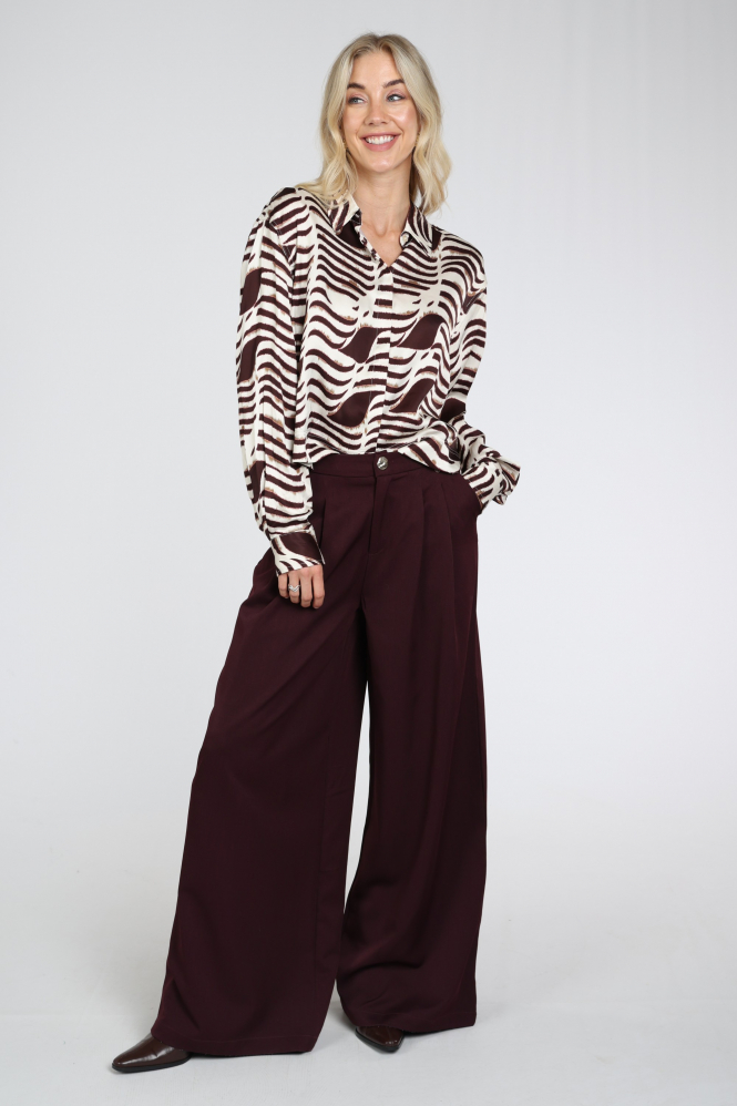 Nukus NKF02138 Blouse lange mouw Rood