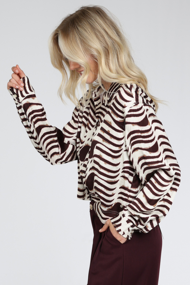 Nukus NKF02138 Blouse lange mouw Rood