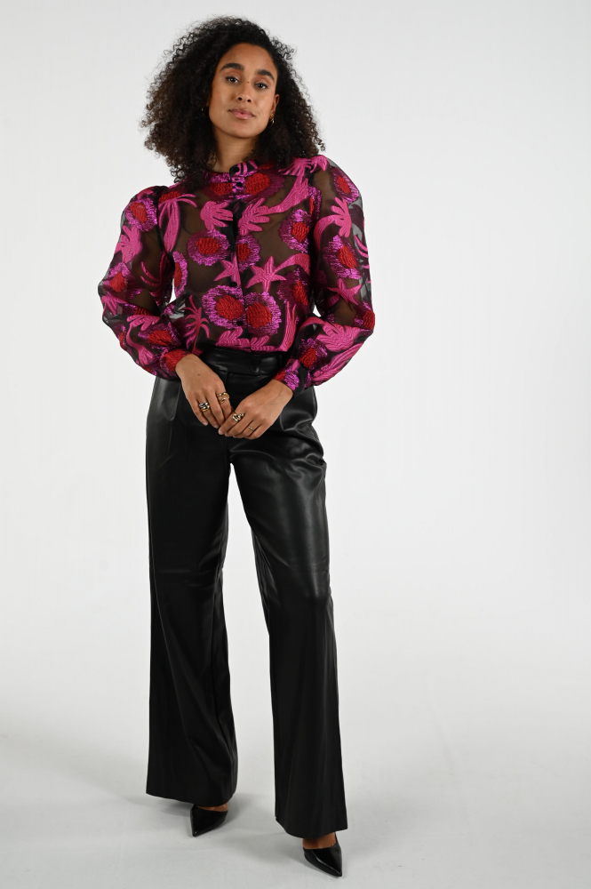 Pom Amsterdam SP9383 Blouse lange mouw Rood