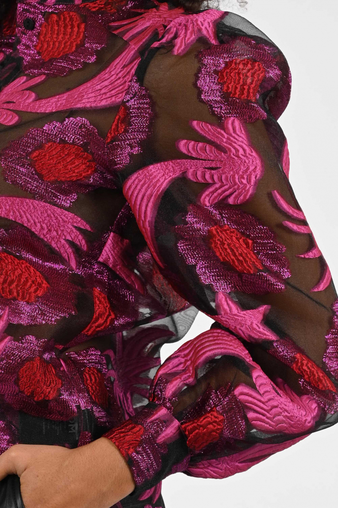 Pom Amsterdam SP9383 Blouse lange mouw Rood