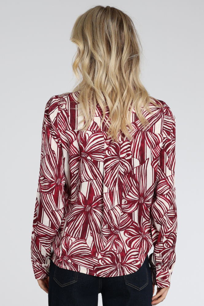 Pom Amsterdam SP9734 Mila Blouse lange mouw Rood