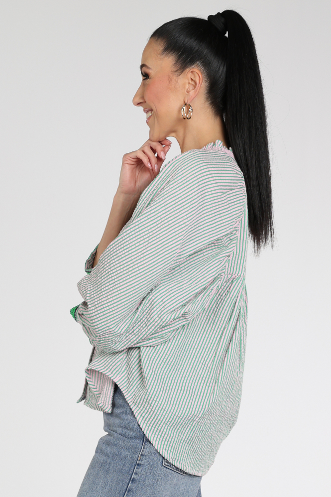 Pom Amsterdam SP9548 Blouse lange mouw Roze