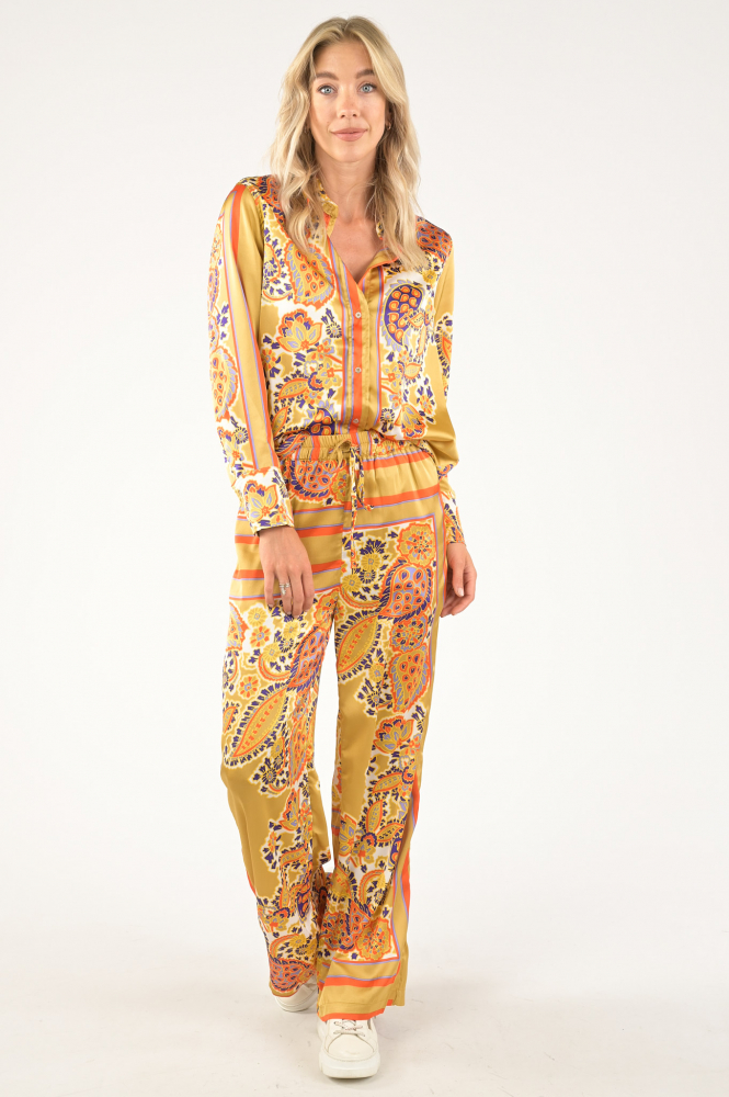 Co'couture scarf shirt Blouse lange mouw Geel