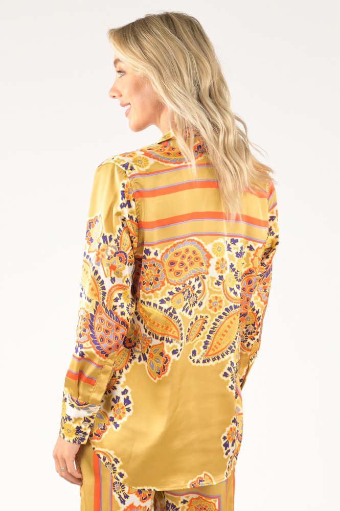 Co'couture scarf shirt Blouse lange mouw Geel