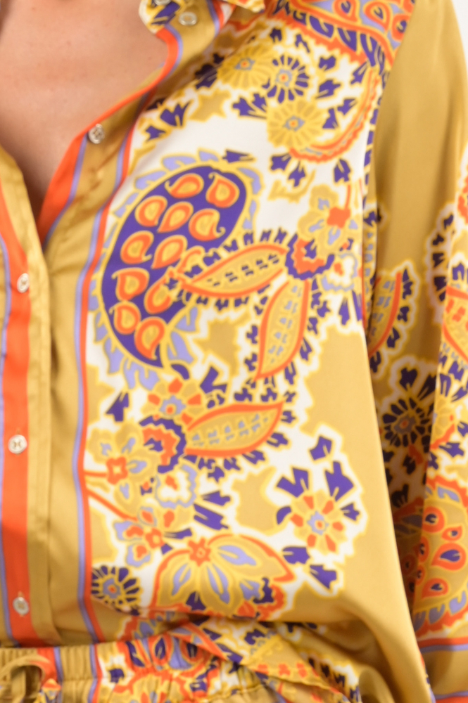 Co'couture scarf shirt Blouse lange mouw Geel