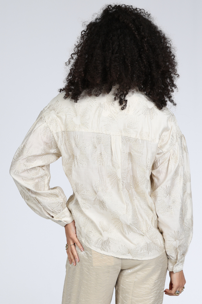 Nukus NKS02181 Blouse lange mouw Goud