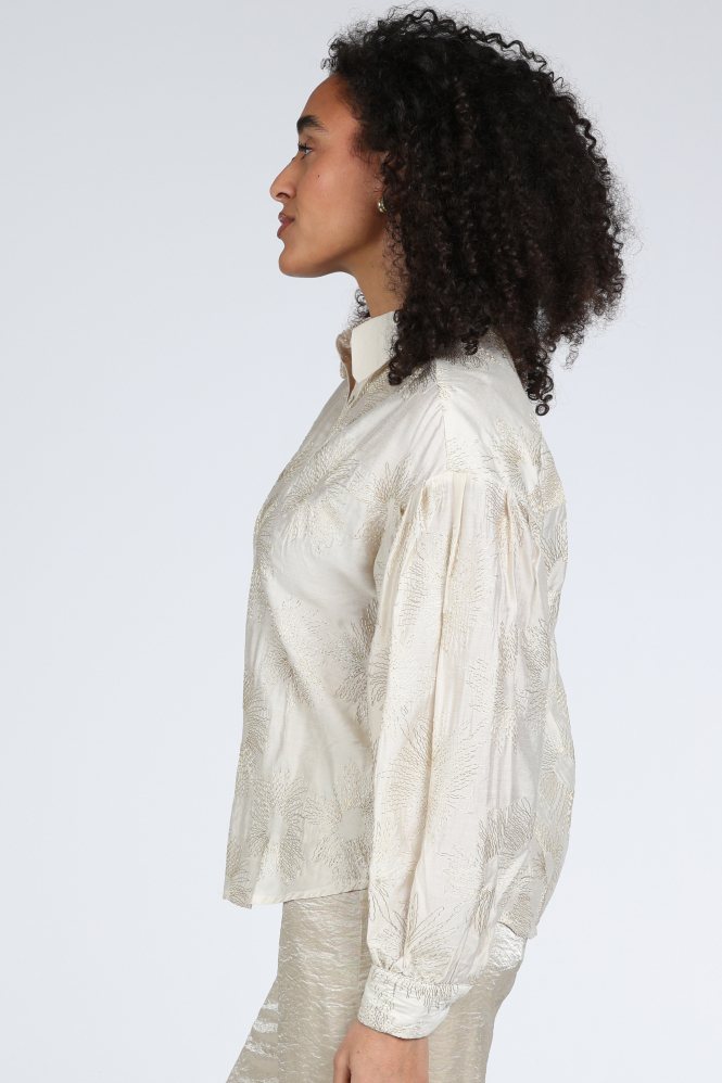 Nukus NKS02181 Blouse lange mouw Goud