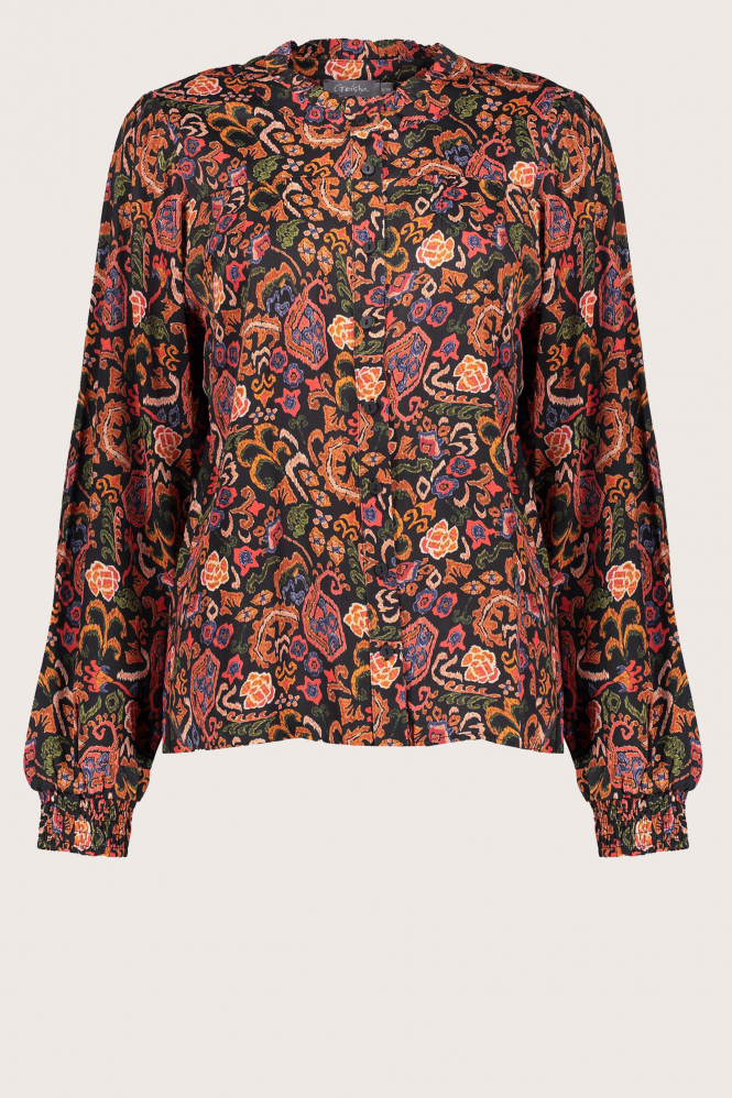 Geisha 33656-20 Blouse lange mouw Oranje