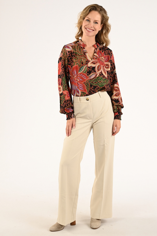 Geisha 33958-20 Blouse lange mouw Oranje