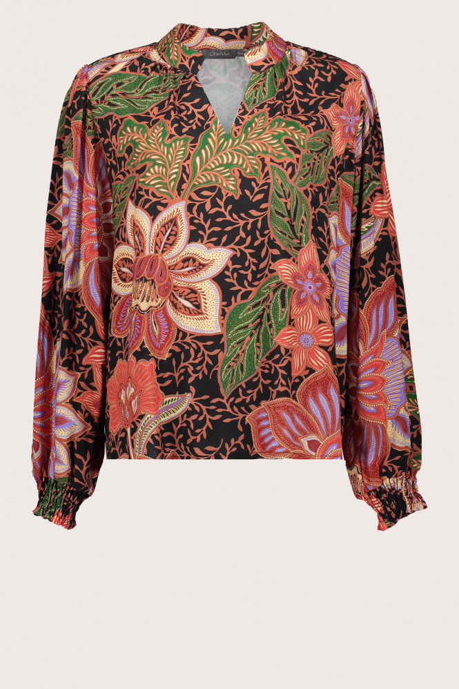 Geisha 33958-20 Blouse lange mouw Oranje