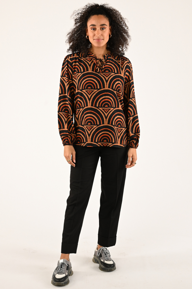 Geisha 33661-20 Blouse lange mouw Oranje
