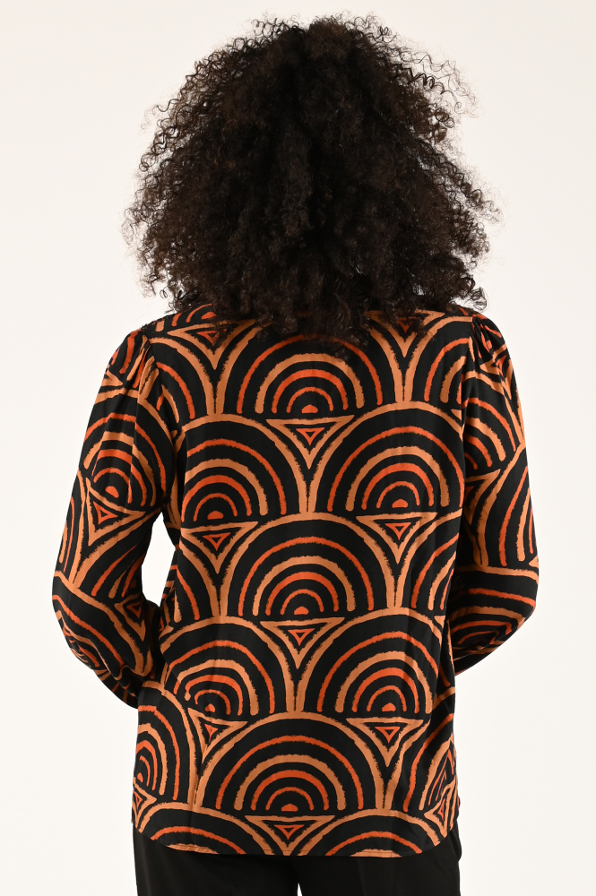 Geisha 33661-20 Blouse lange mouw Oranje