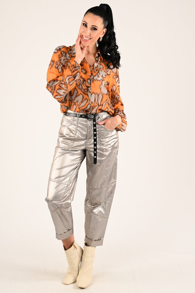 Summum 2s3136-12078 Blouse lange mouw Oranje