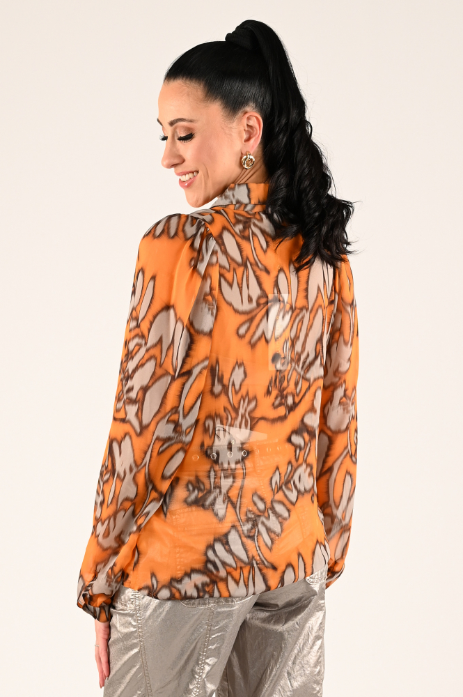 Summum 2s3136-12078 Blouse lange mouw Oranje