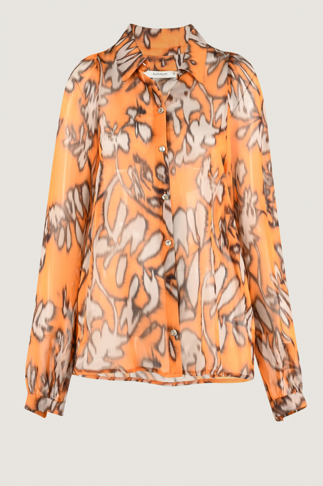 Summum 2s3136-12078 Blouse lange mouw Oranje