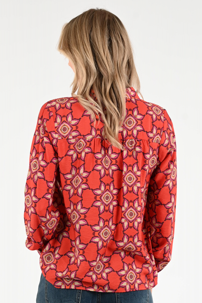 Geisha 53605-20 Blouse lange mouw Oranje