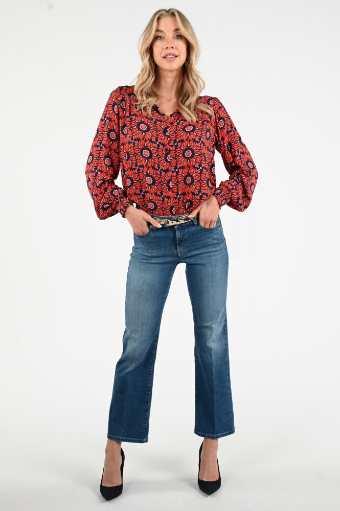 Geisha 53611-20 Blouse lange mouw Oranje