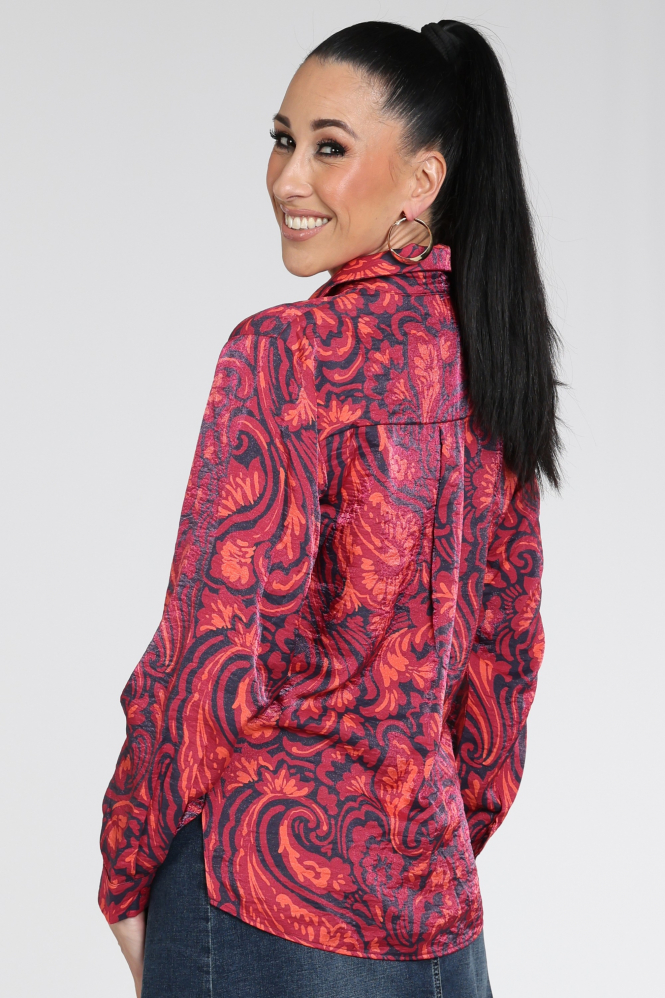 Geisha 63675-20 Blouse lange mouw Oranje