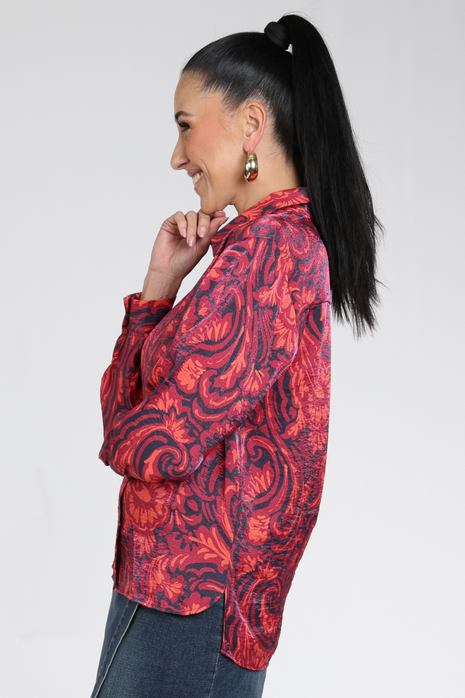 Geisha 63675-20 Blouse lange mouw Oranje